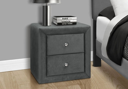 Nightstand With Upholstered Drawer For Bedroom