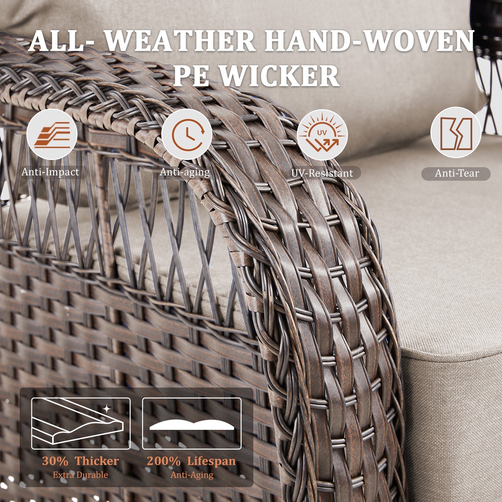 Outdoor Glider Chairs Set of 2 by HouseOfZazla in dark PE wicker patio seating on Tampa Home & Garden Store