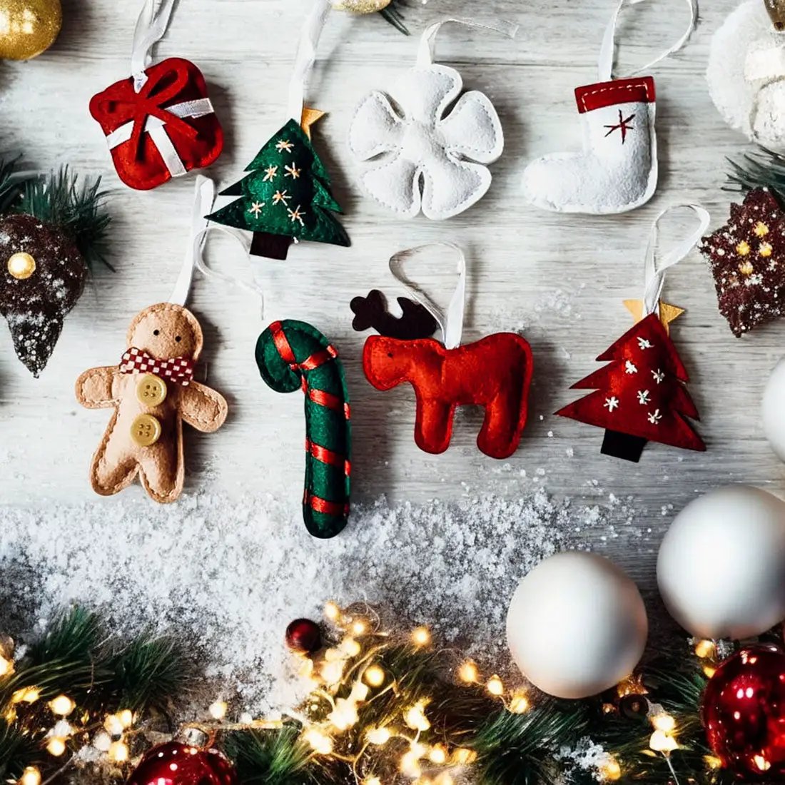 Felt Christmas Advent Calendar With Ornaments