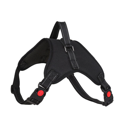 Pet Zen black traction rope pet vest harness, double breathable, adjustable straps on Tampa Home & Garden Store