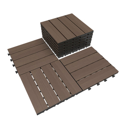 44 Interlocking Deck Tiles 12 x 12 HDPE Flooring