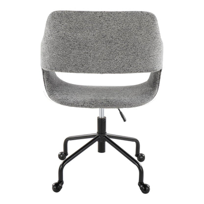 Grey speckled contemporary adjustable office chair with cushioned seat and wheeled base on Tampa Home & Garden Store