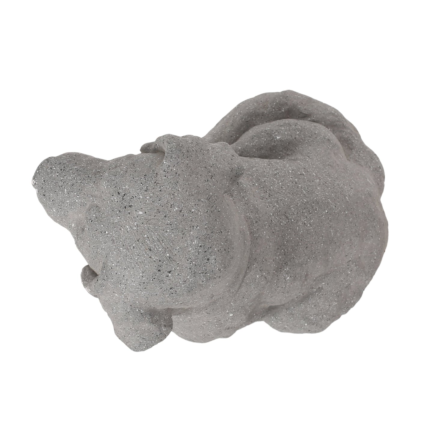 A Gray Mgo Dog Statue in Outdoor Garden Decor