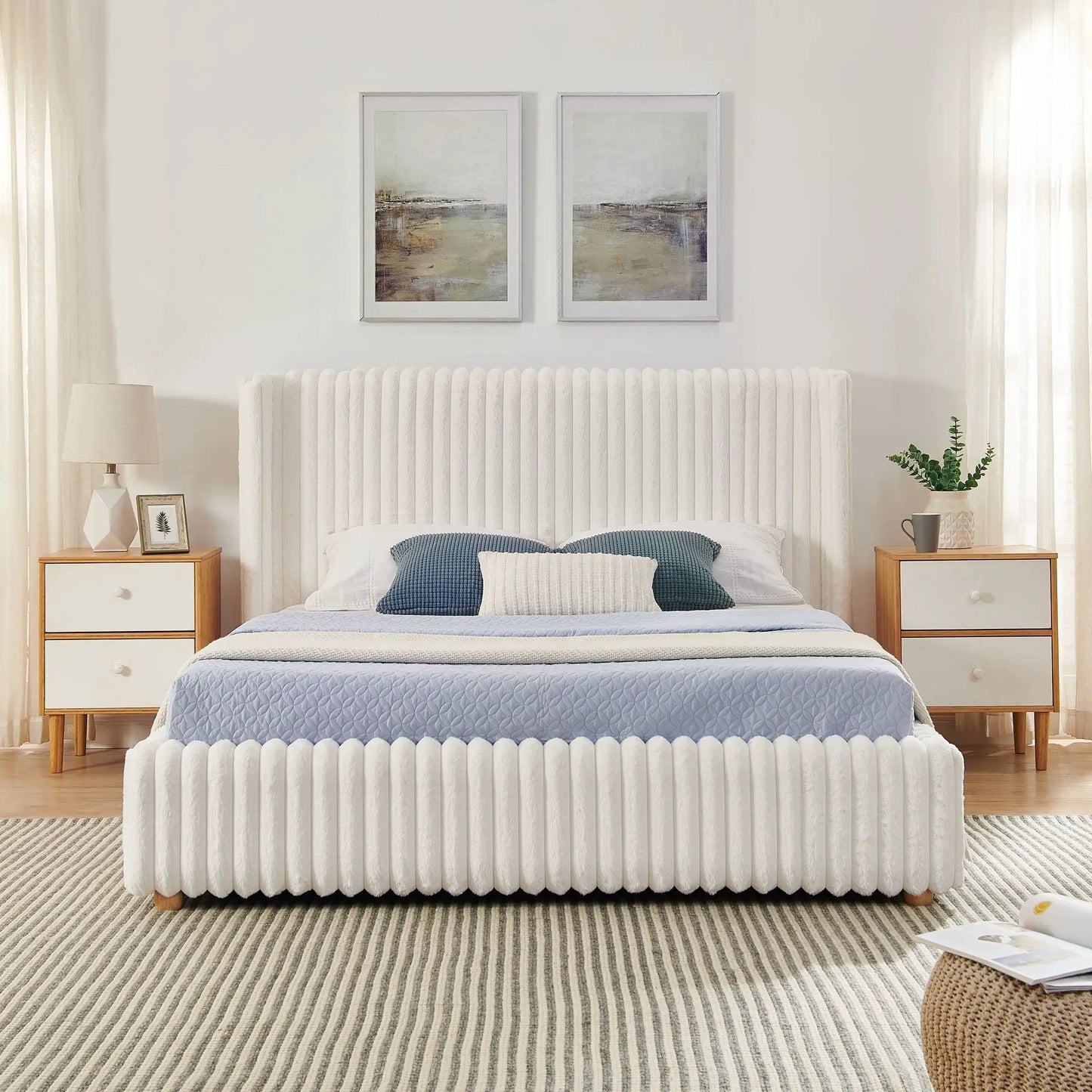 Vertical Striped Bed with Gas Lift Storage