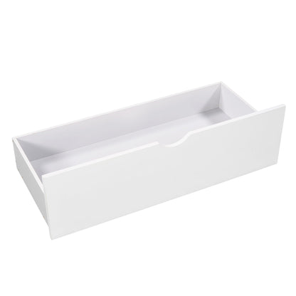 White L-shaped platform bed with trundle and drawers and built-in desk by HouseOfZazla on Tampa Home & Garden Store