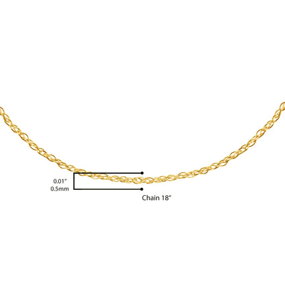 Solid 10K yellow gold rope chain necklace 0.5mm slim unisex 18 inch by Bids.com on Tampa Home & Garden Store