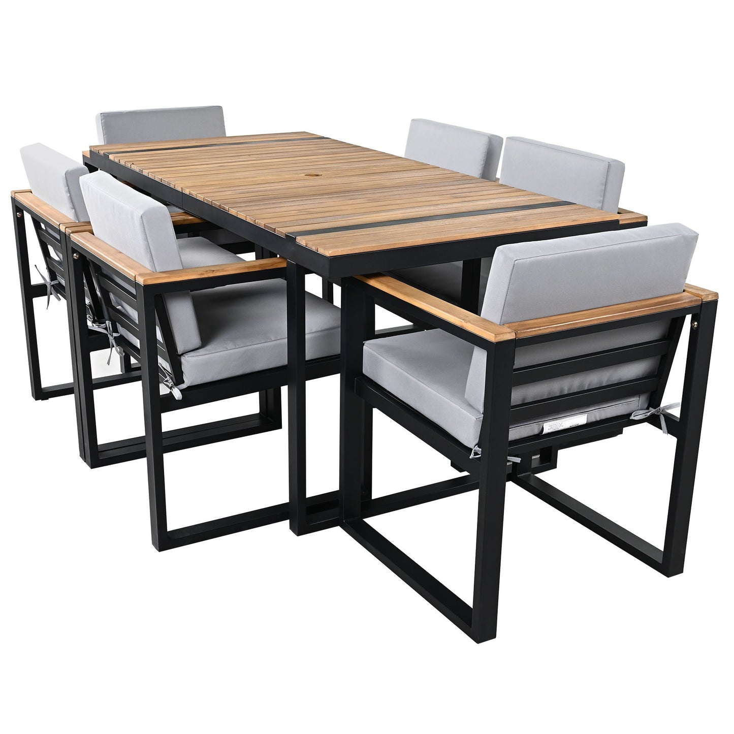 Seven Piece Outdoor Dining Table and Chair Set
