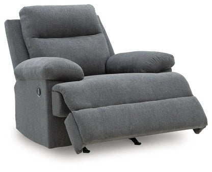 Side-Swipe Rocker Recliner fabric with padded arms and footrest by Unique Piece Furniture on Tampa Home & Garden Store