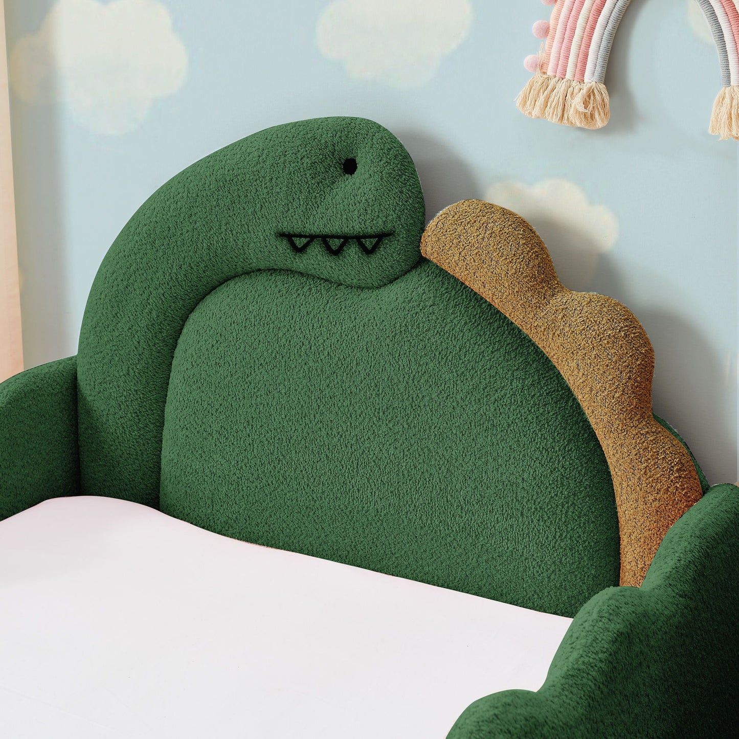 Toddler Dinosaur Bed and Safety Guardrail