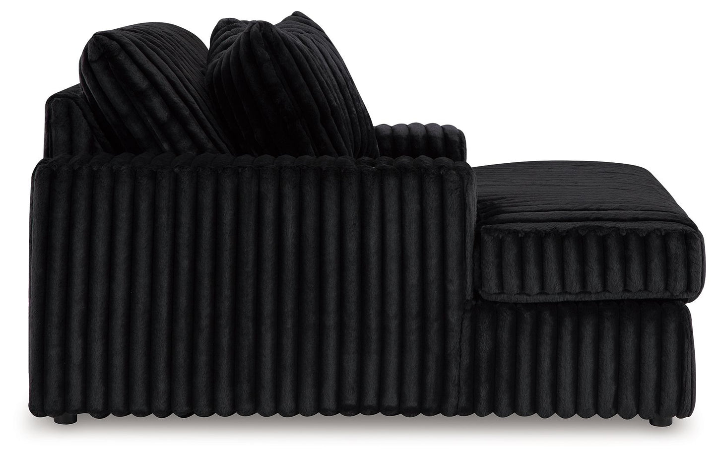 Midnight-Madness 4-Piece Sectional Set in black velvet upholstery by Unique Piece Furniture on Tampa Home & Garden Store