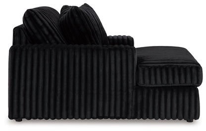 Midnight-Madness 4-Piece Sectional Set in black velvet upholstery by Unique Piece Furniture on Tampa Home & Garden Store