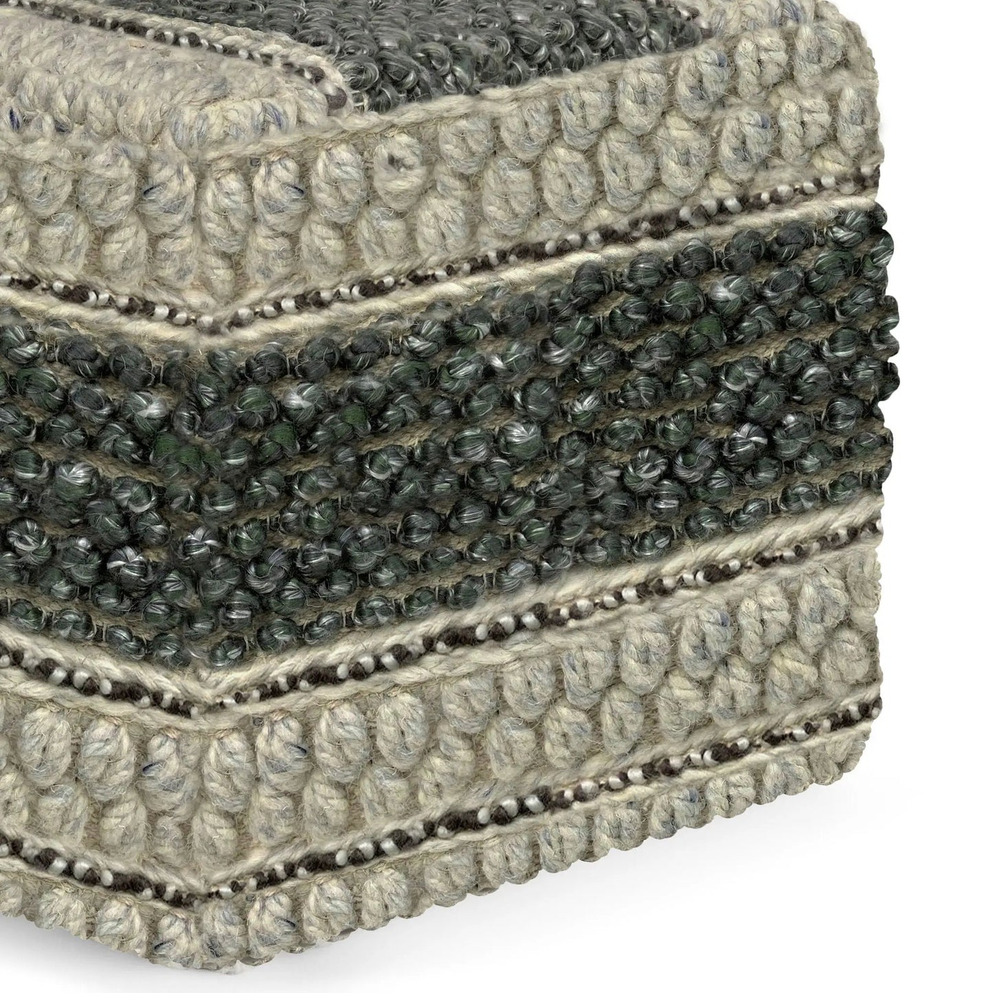 Grady Handcrafted Square Pouf for Living Room
