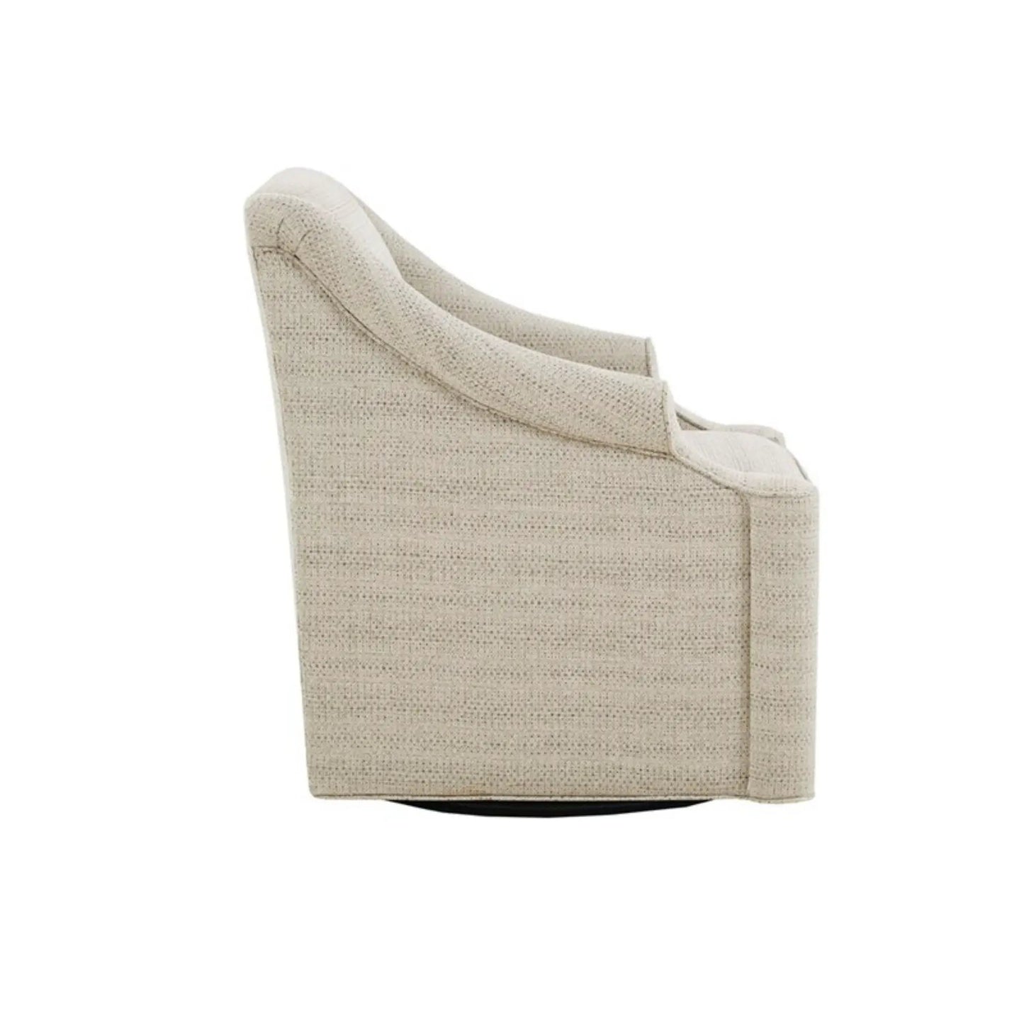 Justin Swivel Glider Chair tan woven upholstery with 360 degree rotation on Tampa Home & Garden Store