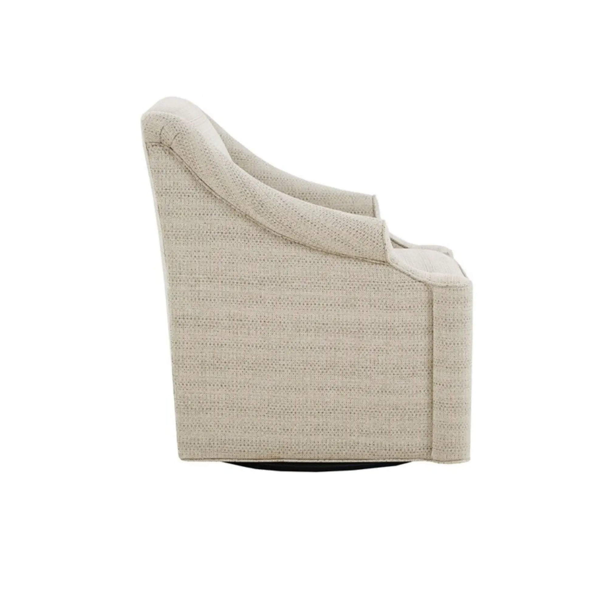 Justin Swivel Glider Chair tan woven upholstery with 360 degree rotation on Tampa Home & Garden Store