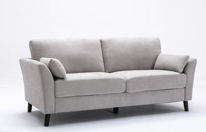 Damian Woven Fabric Sofa And Accent Pillows