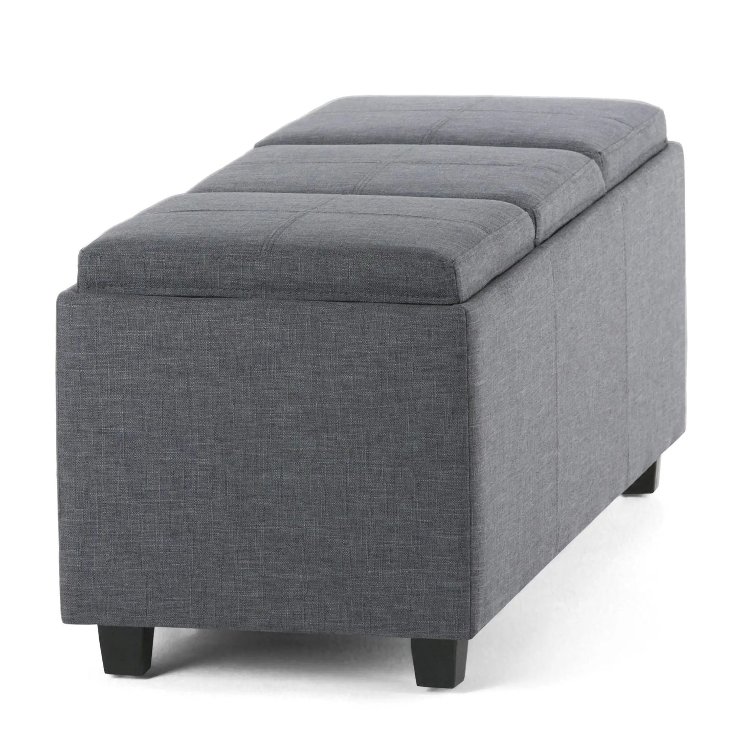Avalon Upholstered Storage Ottoman With Trays