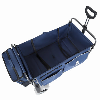 Beach Wagon with Big Wheels for Sand 500lbs Capacity blue fabric outdoor wagon HouseOfZazla on Tampa Home & Garden Store
