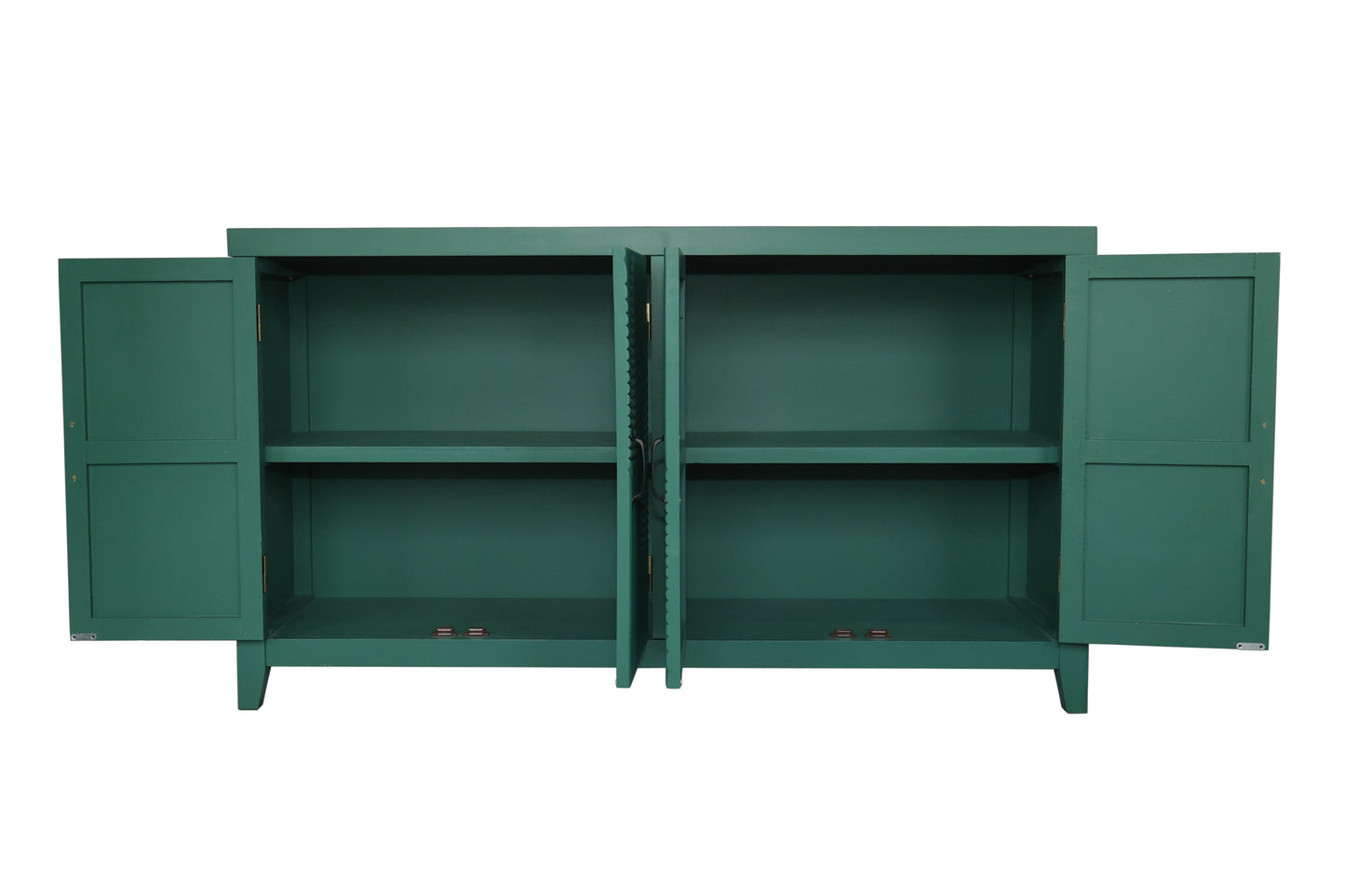59in Green Accent Cabinet with 4 Doors mid-century modern buffet by HouseOfZazla on Tampa Home & Garden Store