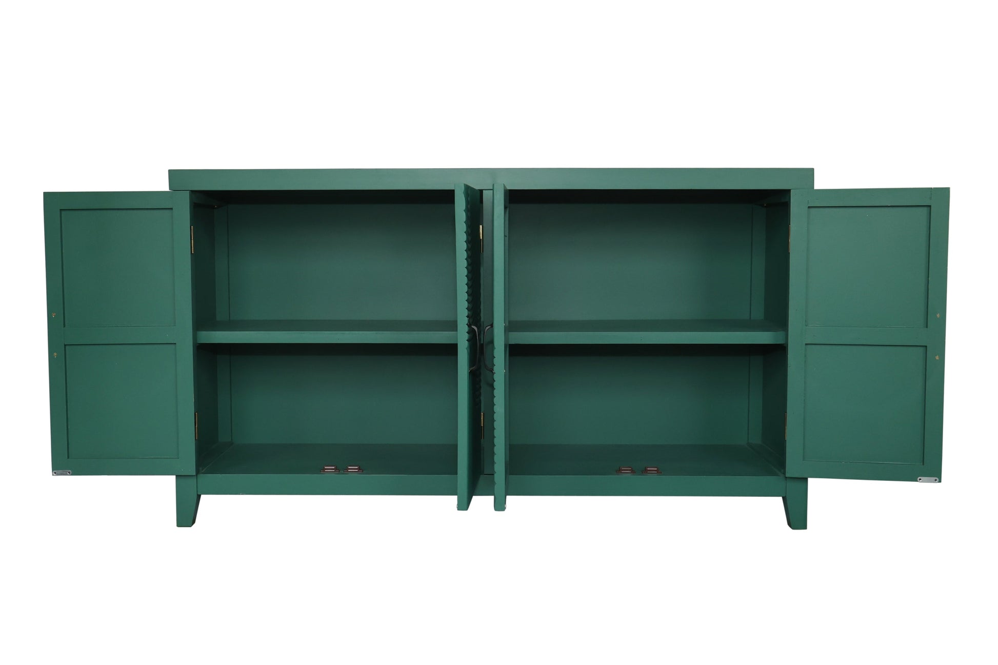59in Green Accent Cabinet with 4 Doors mid-century modern buffet by HouseOfZazla on Tampa Home & Garden Store