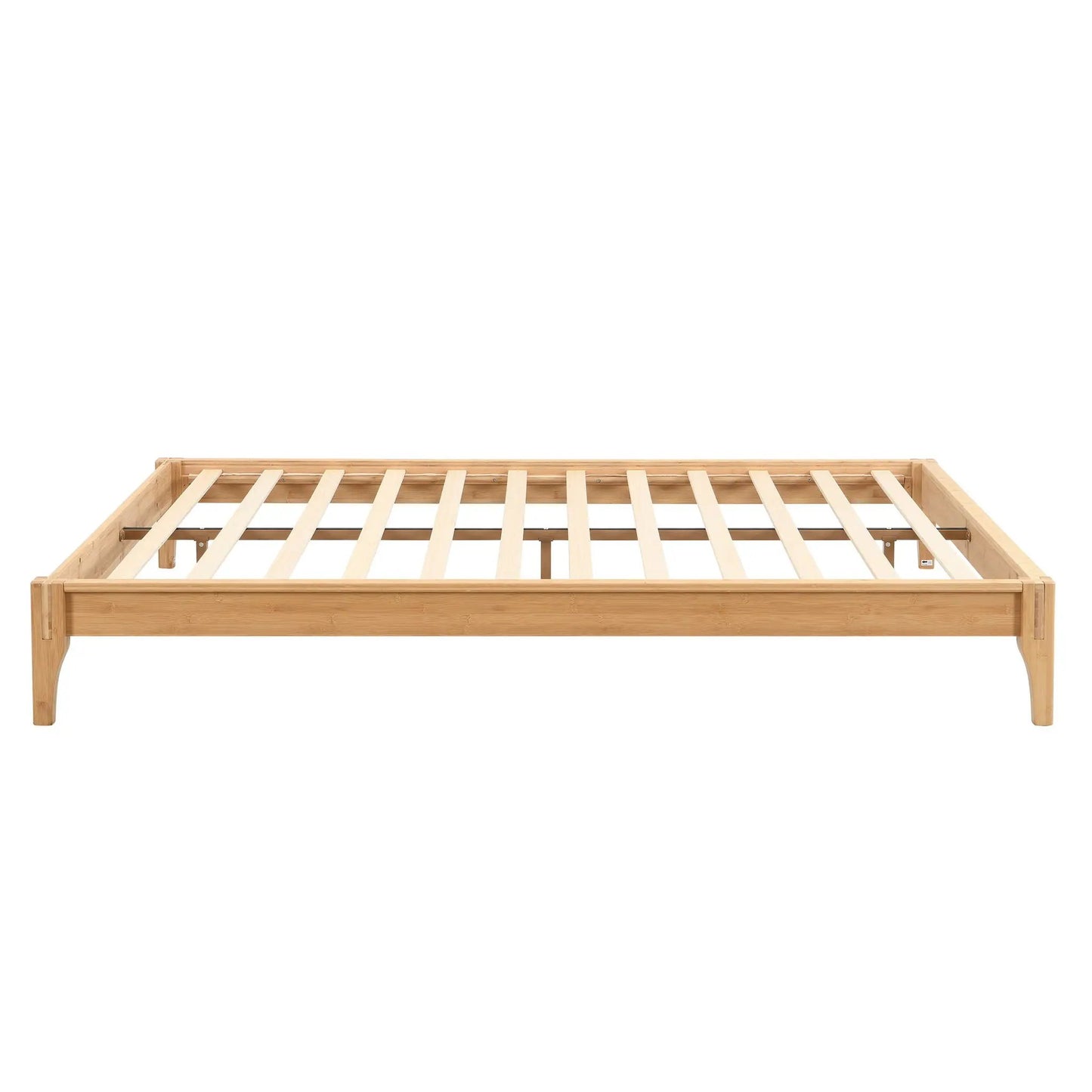 Solid Bamboo Platform Bed Frame with Slat Support
