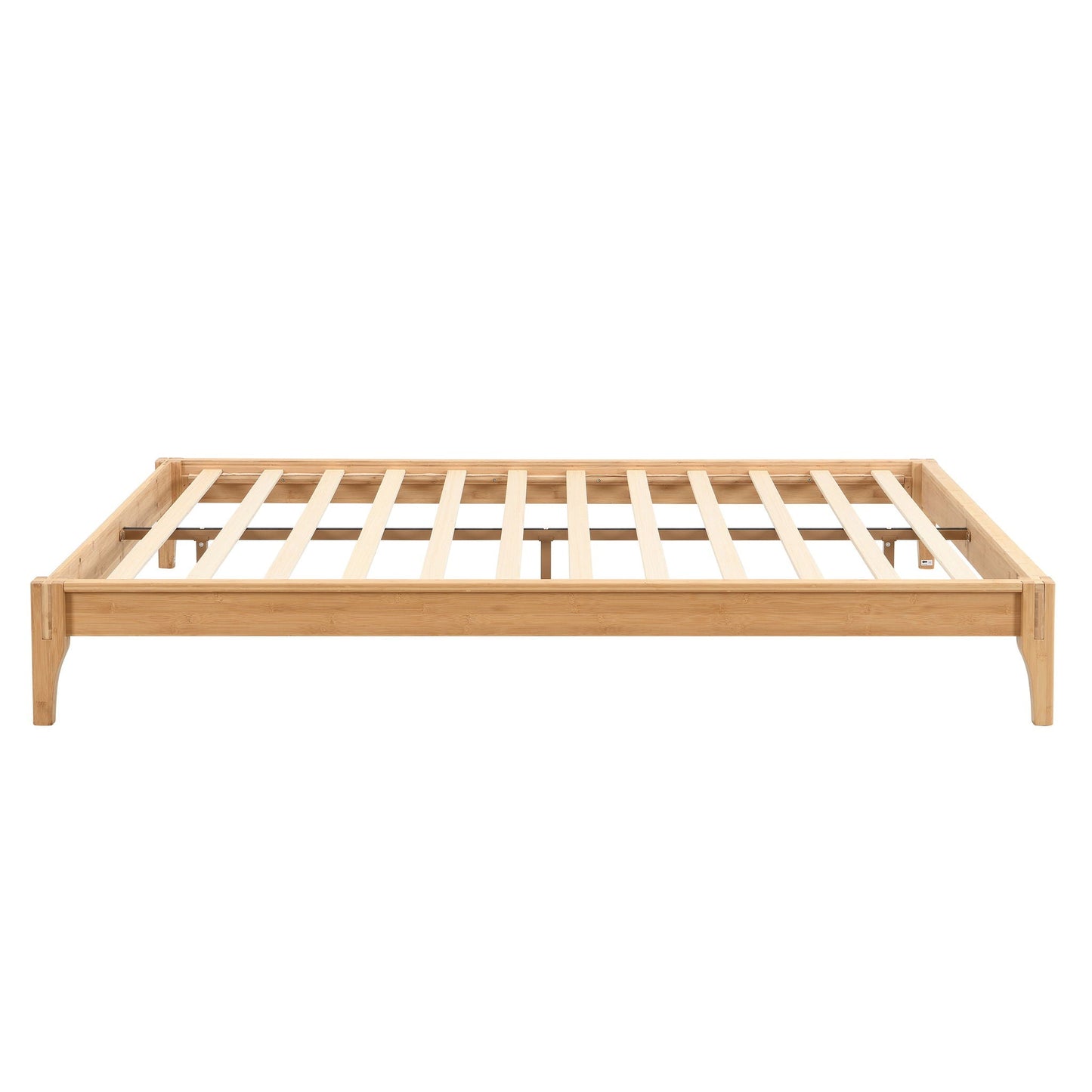 Solid Bamboo Platform Bed With Slat Support