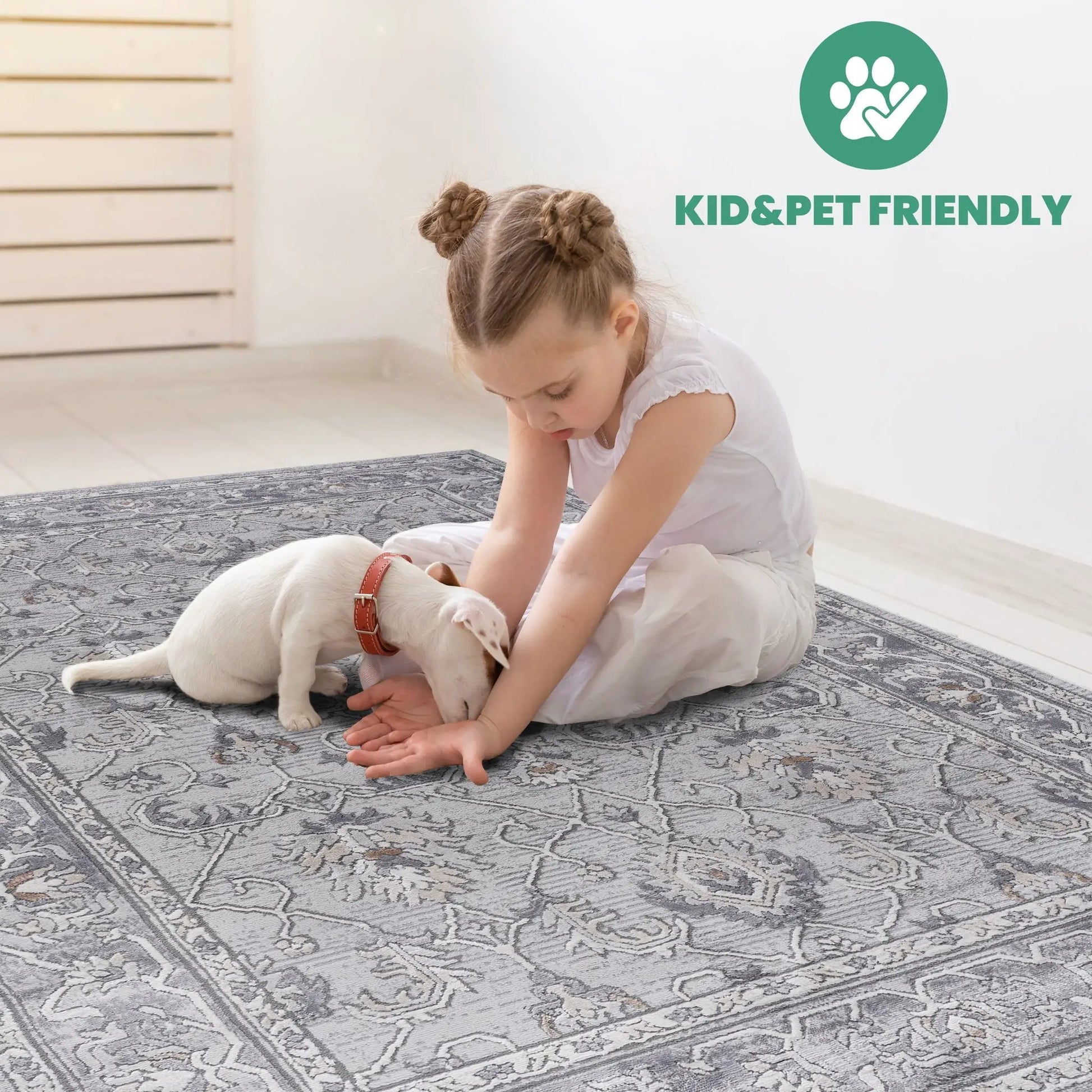 Marfi Trendy Oriental Runner Rug by Unique Piece Furniture, gray-toned oriental pattern on Tampa Home & Garden Store