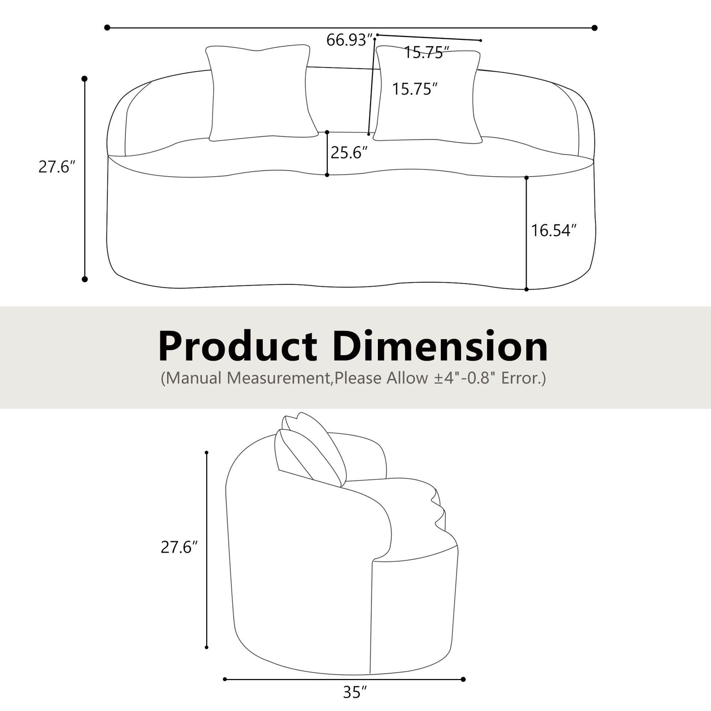 Curved Loveseat Sofa And High Quality Foam