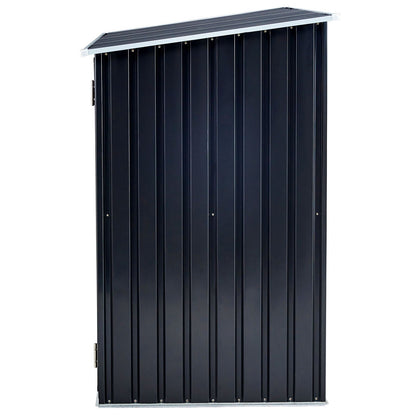 Outdoor Galvanized Firewood and Storage Shed