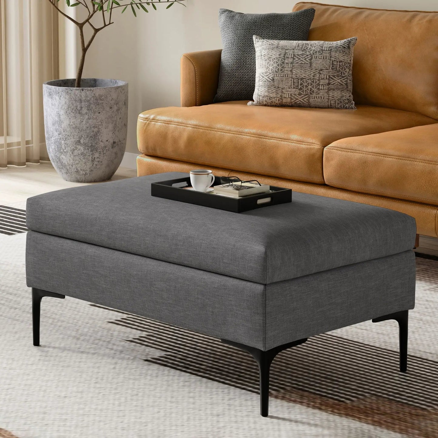 Rebecca Coffee Table Storage Ottoman Lift Lid