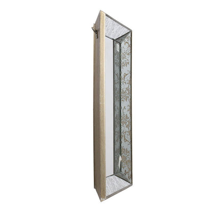 Antique rectangle wall mirror with floral etched panel, gold frame by HouseOfZazla on Tampa Home & Garden Store