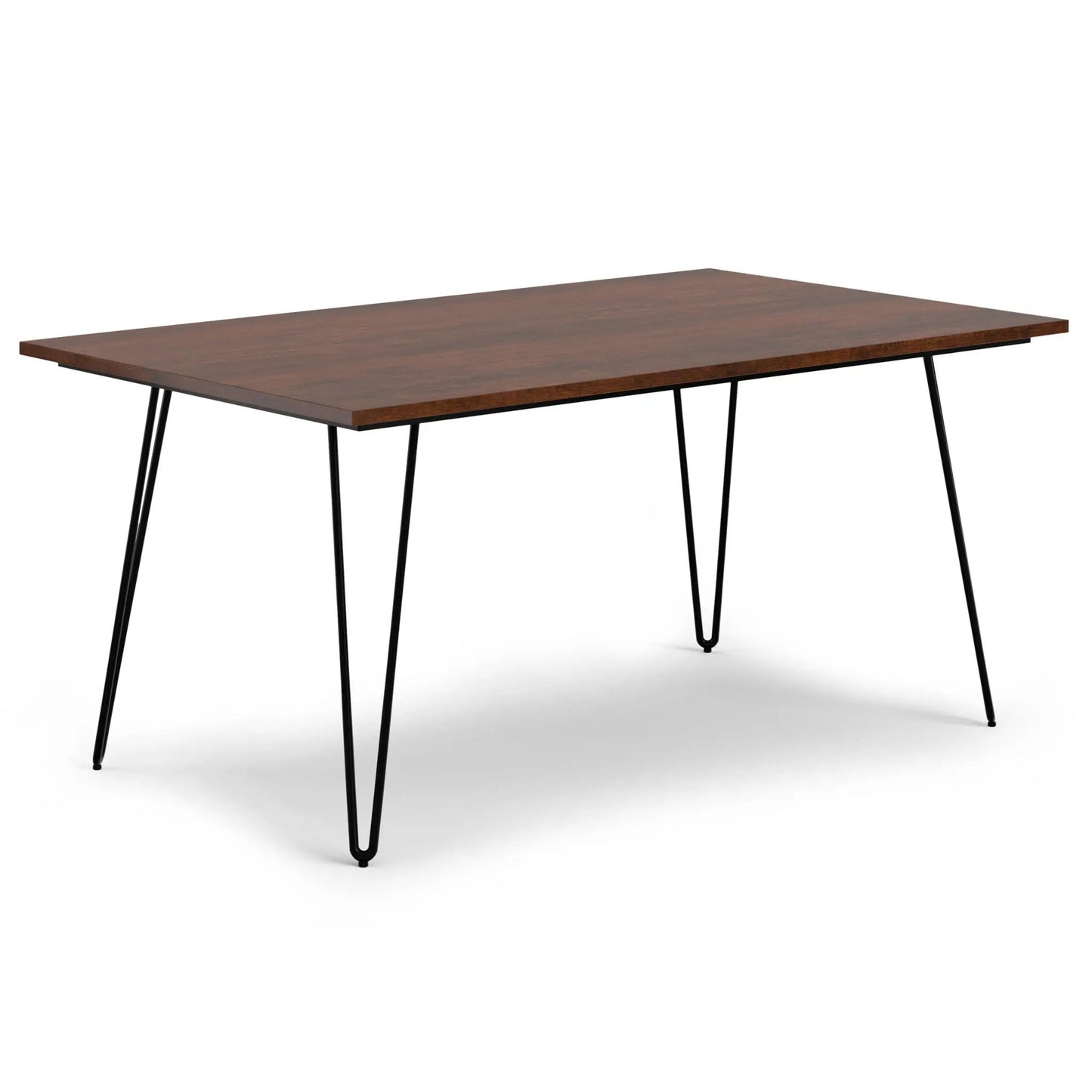 Hunter handcrafted dining table by Unique Piece Furniture, dark wood top, black metal legs on Tampa Home & Garden Store