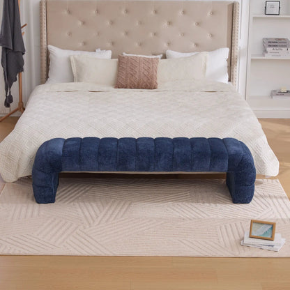 Modern Upholstered Bed Bench with Channel Tufted