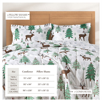 Reversible Christmas Comforter & Sham Set Great Bay Home Odette Collection Holiday Lodge 2 shams on Tampa Home & Garden Store