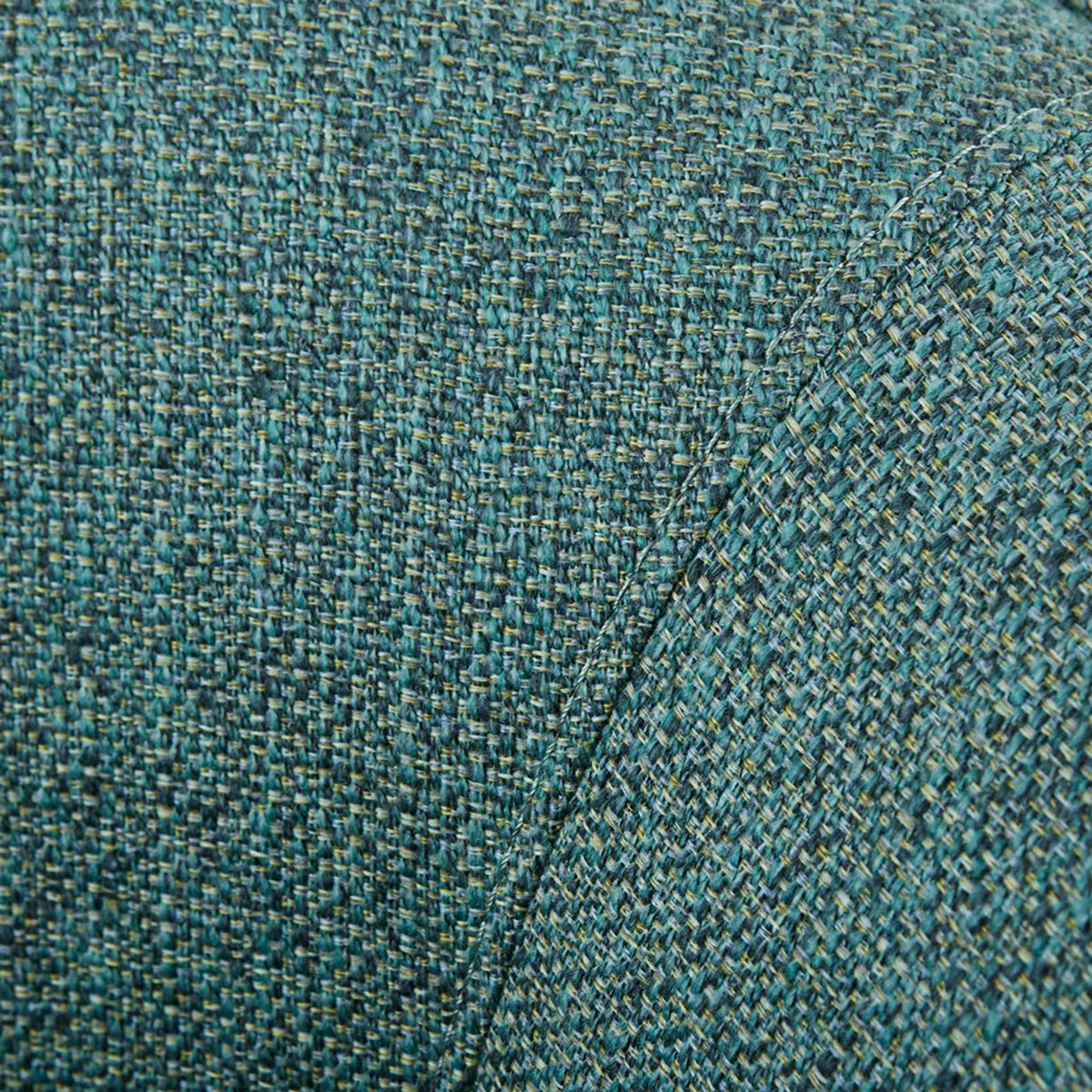 Luxurious Swivel Chair teal woven fabric close-up texture on Tampa Home & Garden Store