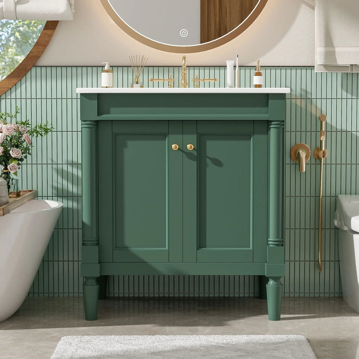 Bathroom Vanity Cabinet With Sink and Soft Close