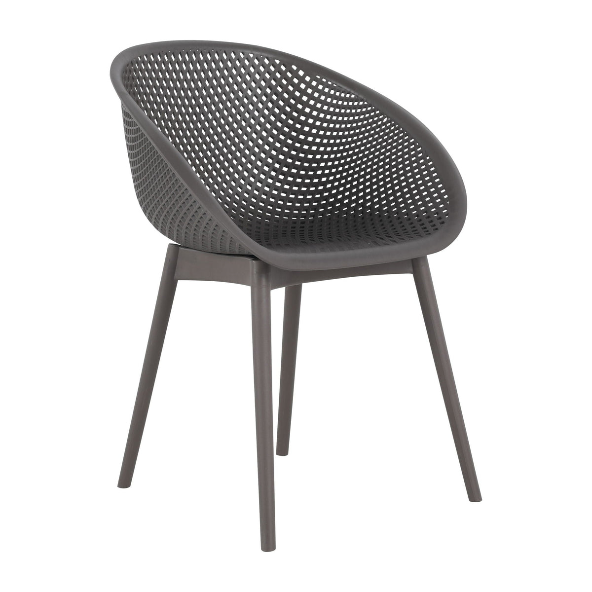 HouseOfZazla lounge chair 3-piece outdoor set, gray all-weather polypropylene lattice design on Tampa Home & Garden Store