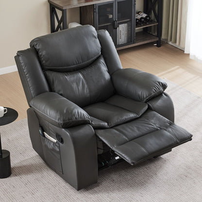 Gray Heating and Vibration Recliner Chair
