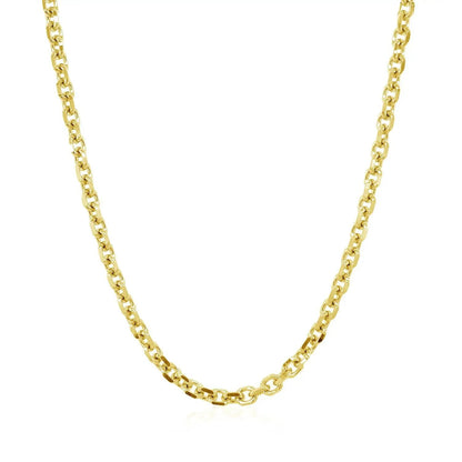 3.1mm 14k yellow gold diamond-cut cable link chain necklace by Bids.com on Tampa Home & Garden Store