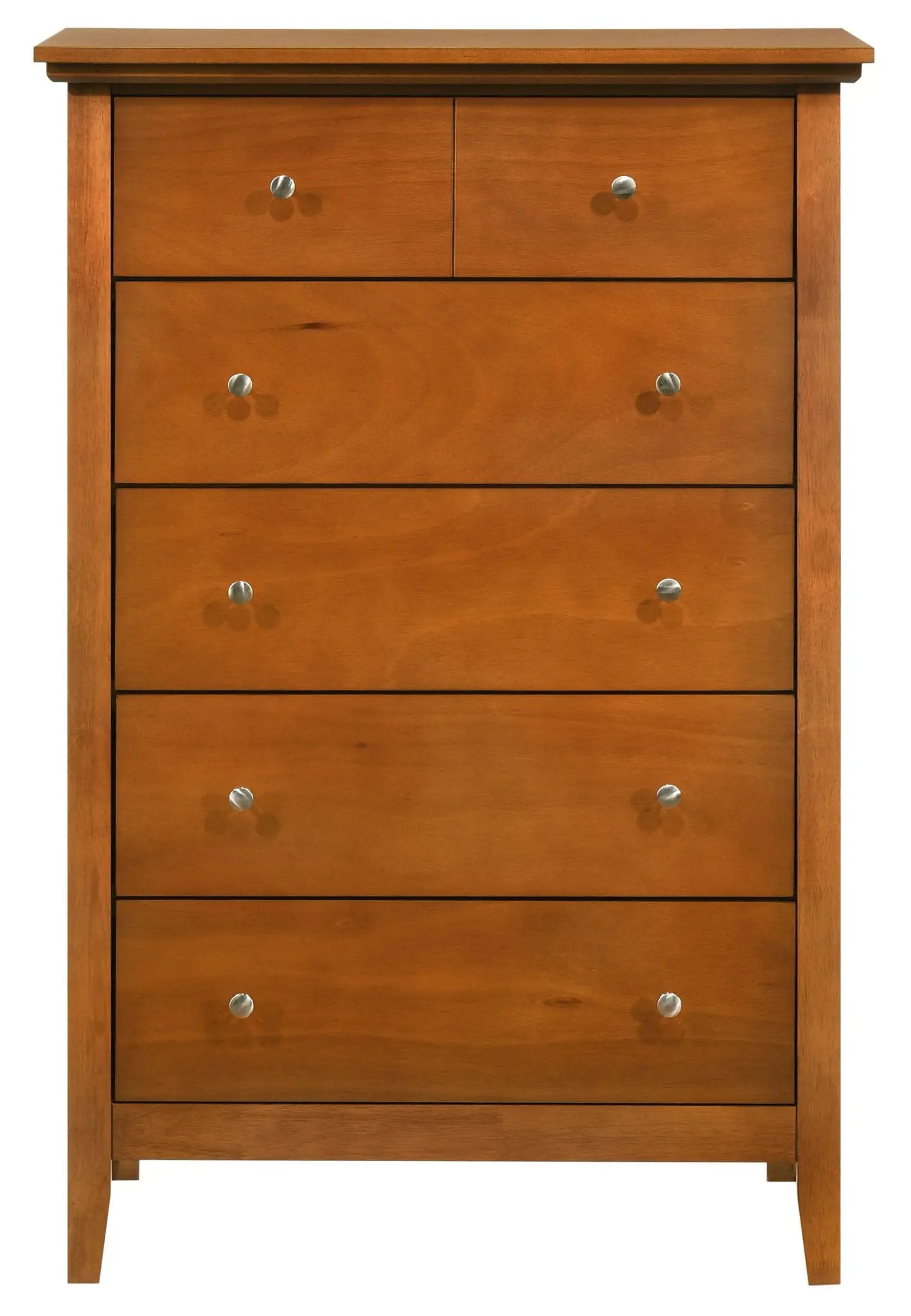 Hammond Chest wood accent chest in warm oak with silver knob pulls Unique Piece Furniture on Tampa Home & Garden Store