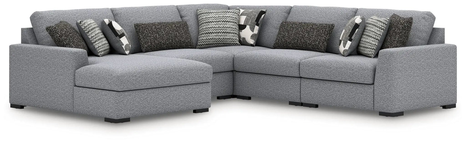 Bealton sectional sofa by Unique Piece Furniture, textured fabric, L-shape with pillows on Tampa Home & Garden Store
