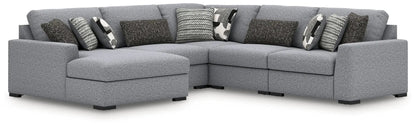 Bealton sectional sofa by Unique Piece Furniture, textured fabric, L-shape with pillows on Tampa Home & Garden Store