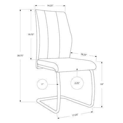 Dining Chair Set for 2, Upholstered, Contemporary