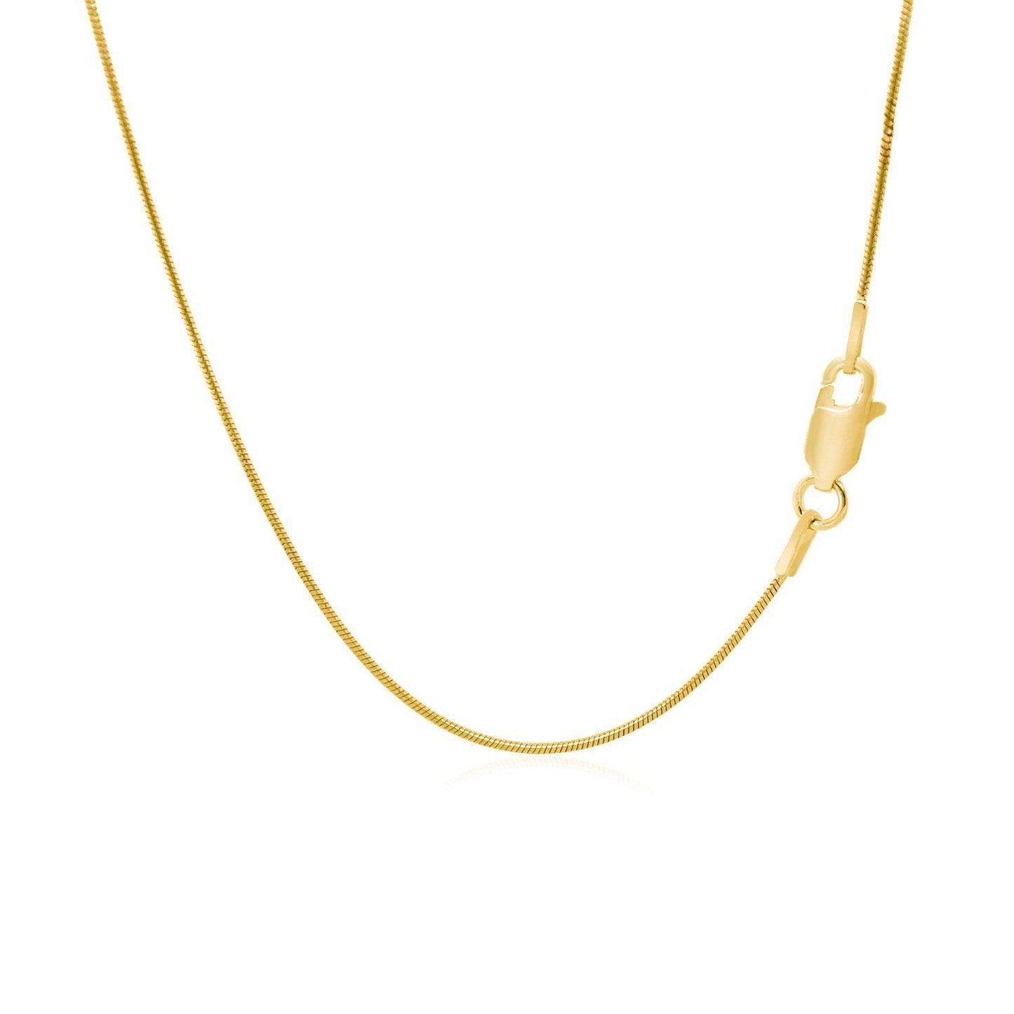14k yellow gold round snake chain necklace 0.9mm by Bids.com on Tampa Home & Garden Store