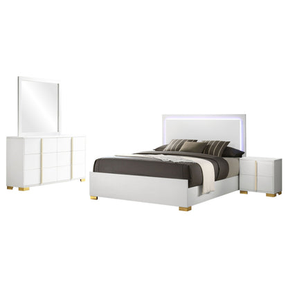 Jeremiah Modern Bedroom Set and Led Headboard