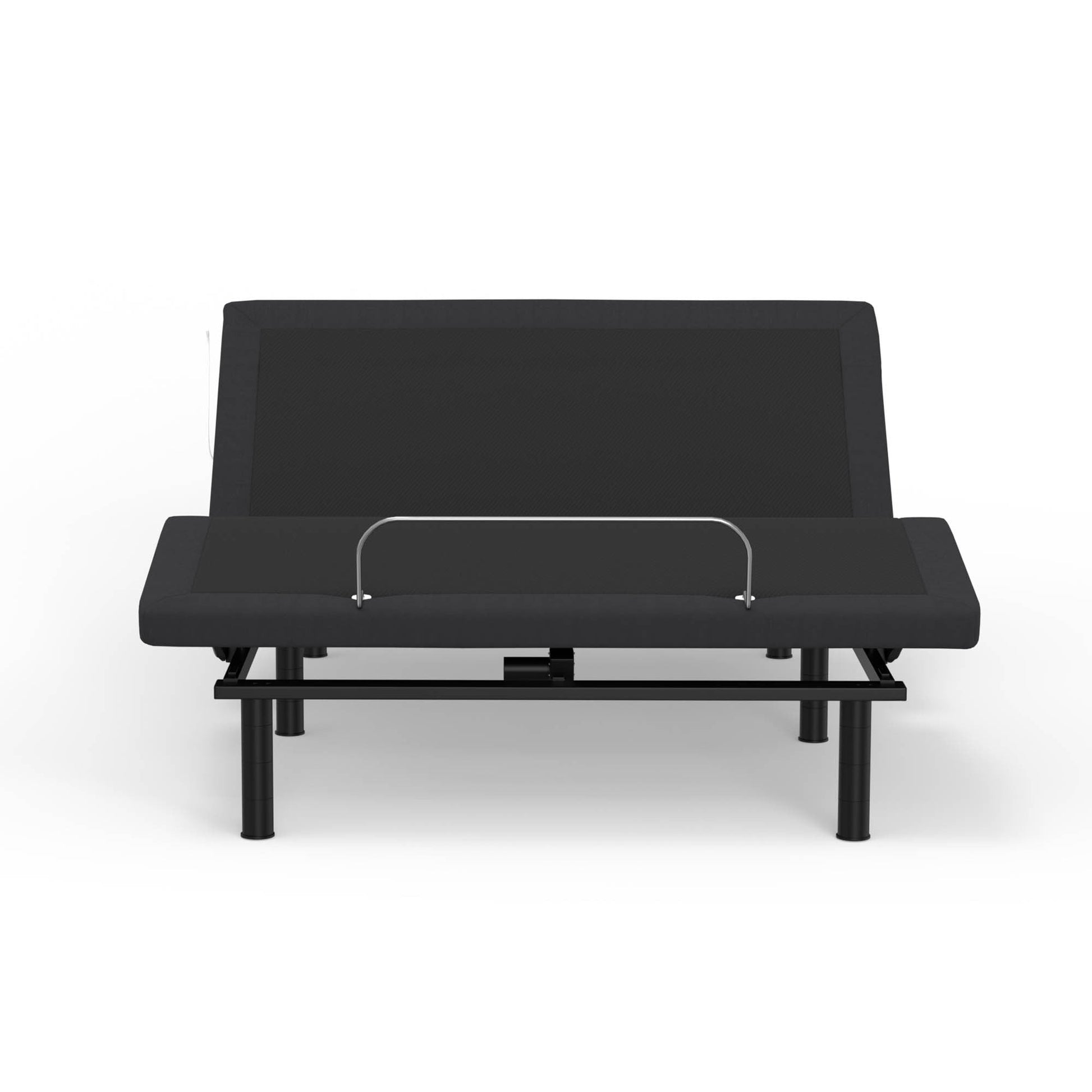 Model G2 Queen adjustable base with black upholstered headboard and metal frame on Tampa Home & Garden Store