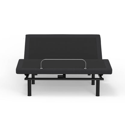 Model G2 Queen adjustable base with black upholstered headboard and metal frame on Tampa Home & Garden Store
