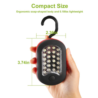 GemGear Compact Work Light 27LEDs handheld red and black with hook for camping emergencies on Tampa Home & Garden Store