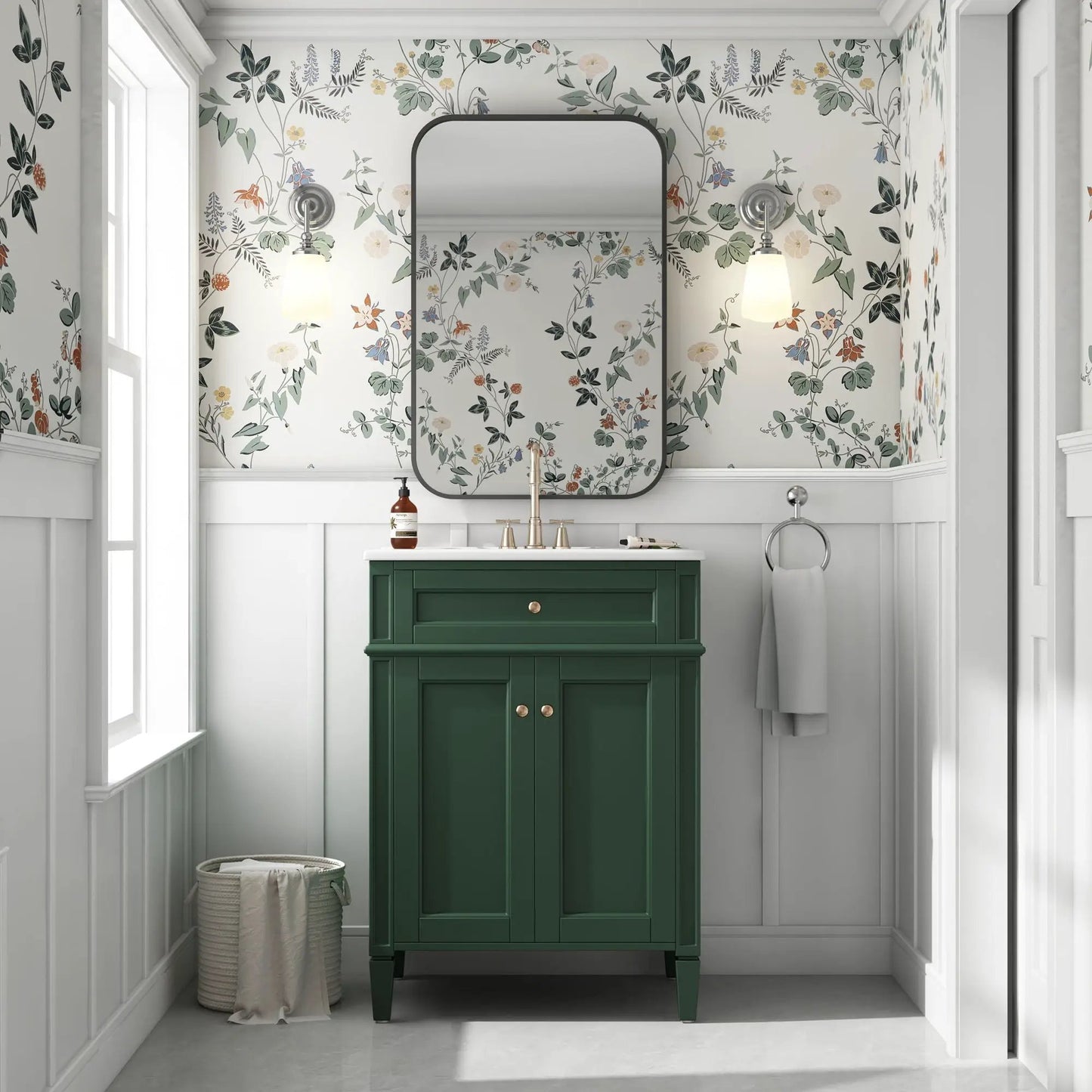 Bathroom Vanity With 2 Doors and Tip Out Drawer