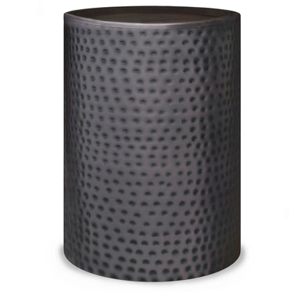 Corbin Hammered Metal Side Table for Living Room