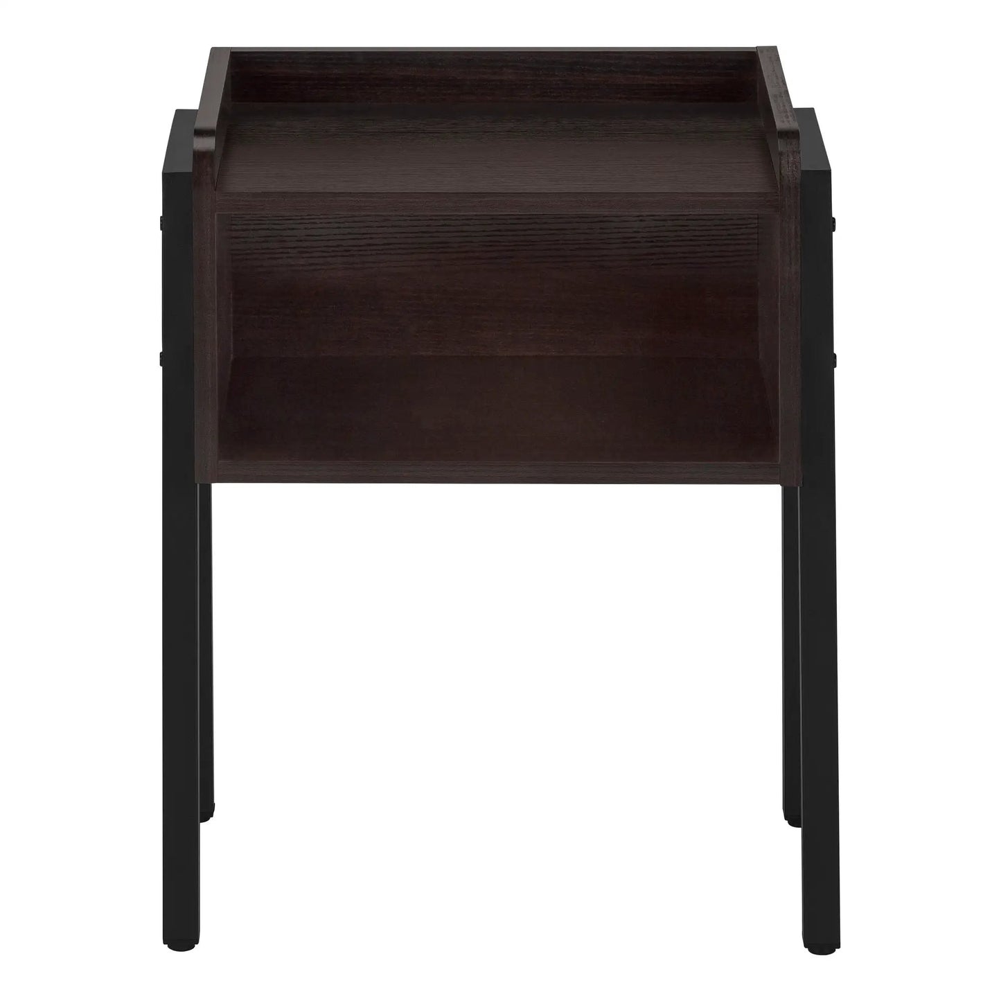 Accent Side Table, Reclaimed Wood Look, 2-Tier